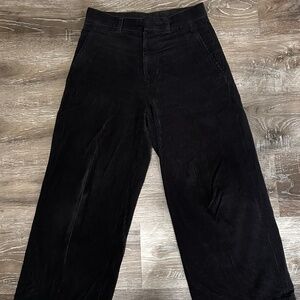 COS CORDUROY BLACK WIDE LEG PANTS